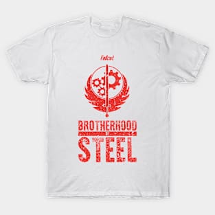 FALLOUT: BROTHERHOOD OF STEEL (WHITE SHIRT GRUNGE) T-Shirt